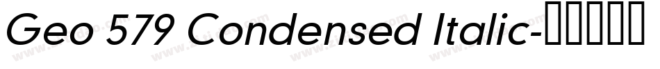 Geo 579 Condensed Italic字体转换